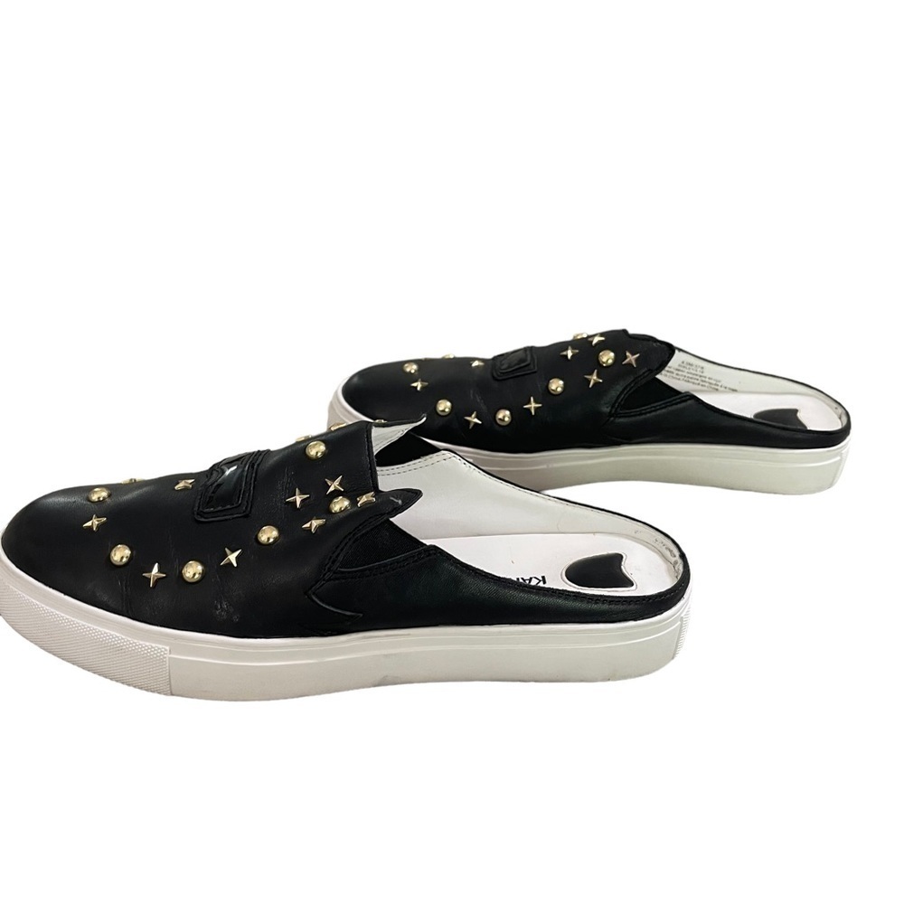Karl Lagerfeld Paris "Eisley" Slip On Mule Sneakers in Black and Gold Size 6.5 - Picture 6 of 9